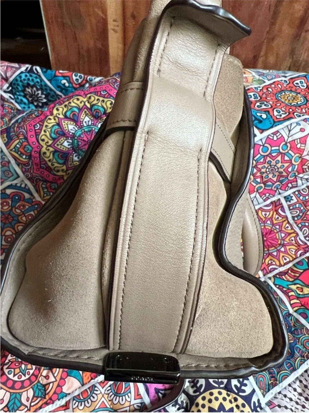 Coach  Leather Satchel Bag with Removable Strap